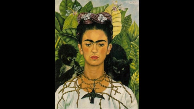 Self-portrait with necklace of thorns