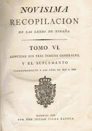 Novísima Recopilación de Leyes de España de 1805
