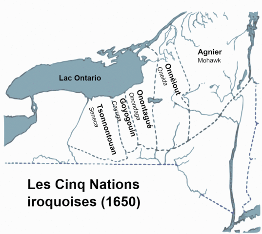 Premier accord de paix avec la ligue des cinq nations