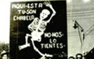 Surge el emblema de los huelgueros.