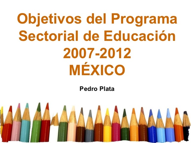 Programa sectorial.