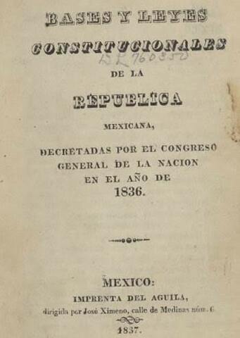 SIETE LEYES CONSTITUCIONALES DE 1836