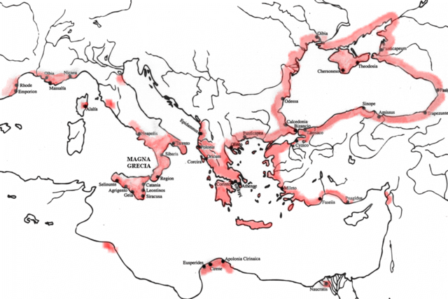 Comienza la colonización griega de Occidente