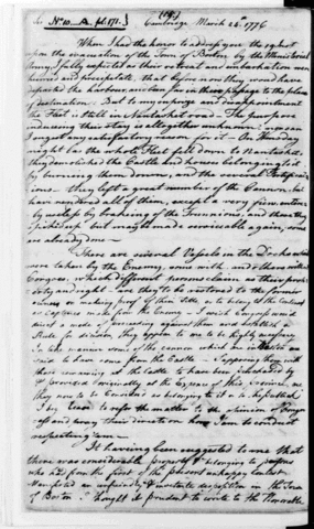 George Washington Writes A Letter To The Continental Congress