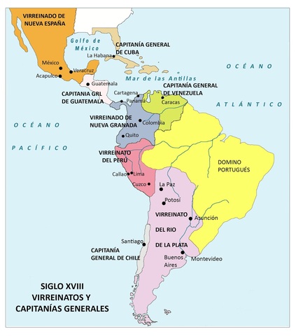 Creación de la Capitanía General de Venezuela y la Capitanía General de Cuba