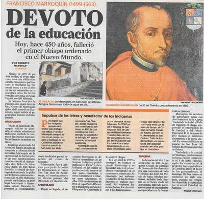 El testamento del obispo Francisco Marroquín