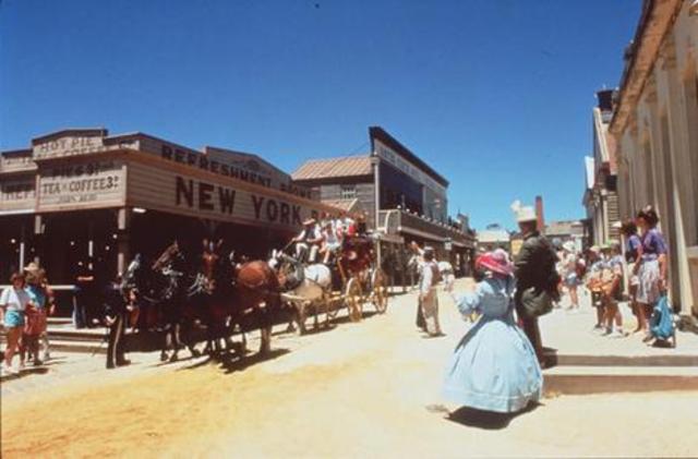 Gold rush begins in Ballarat