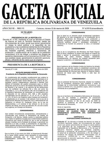 Creación de La Gaceta Oficial