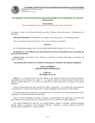 PUBLICACIÒN DE LA LEY DE PDP