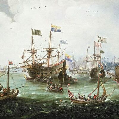 Timeline:  Pada tahun 1575, Portugis berhasil dikalahkan dan diusir