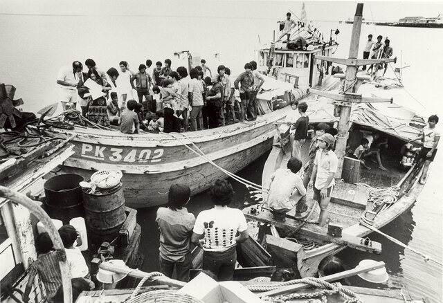 Vietnamese refugees boat arrival