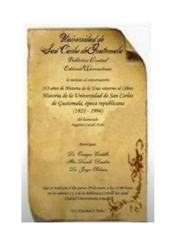 Creación de la Universidad de San Carlos de Guatemala