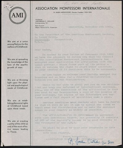 American Montessori Society Founded