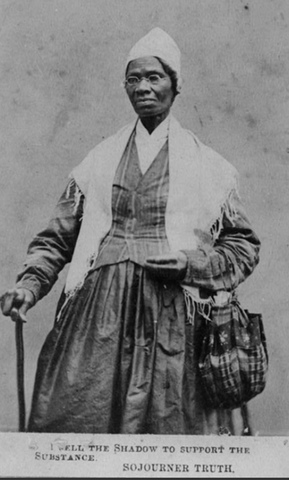 Sojourner Truth delivers her "Ain't I a Woman" speech
