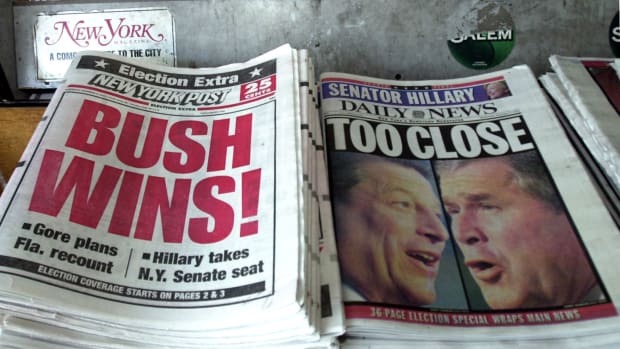 the U.S. supreme court ends the election of 2000.