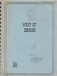 Writ of error