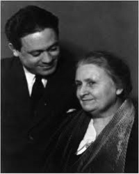 Dr. Maria Montessori and Mario Montessori