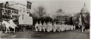Womens marching in Suffragette parade Washington, DC