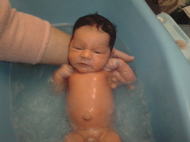 mi primer baño en casa