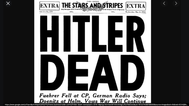 The death of Adolf Hitler