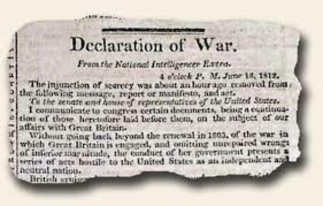 US Declares War on Great Britain