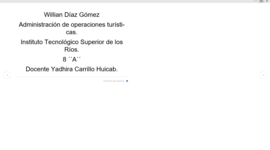 Timeline: Linea de tiempo hoteleria Willian Díaz Gómez.