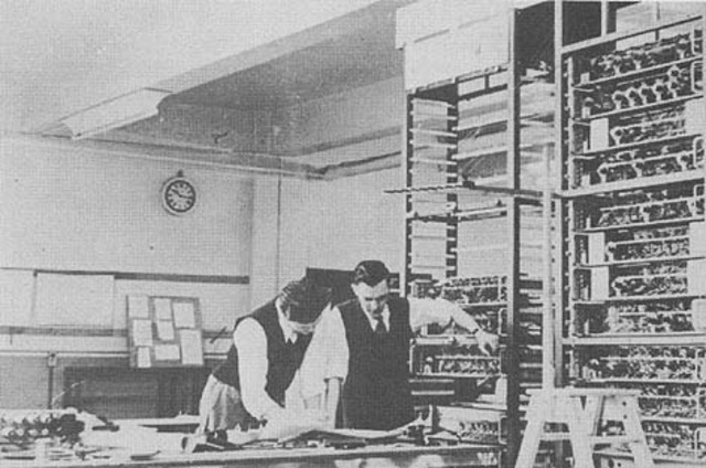 LEO:  T. Raymond Thompson and  John Simmons develop the first business computer, the Lyons Electronic Office (LEO) at Lyons Co
