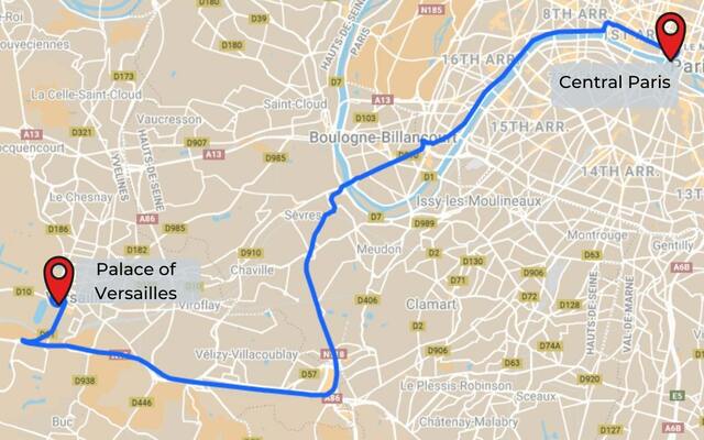 King Louis moved the capital of France from Paris to Versailles