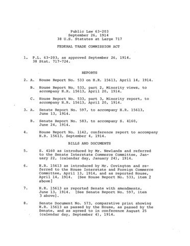 La Federal Trade Comission Act