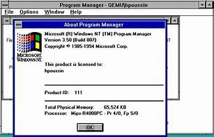 Lanzamiento del windows nt 3,5.