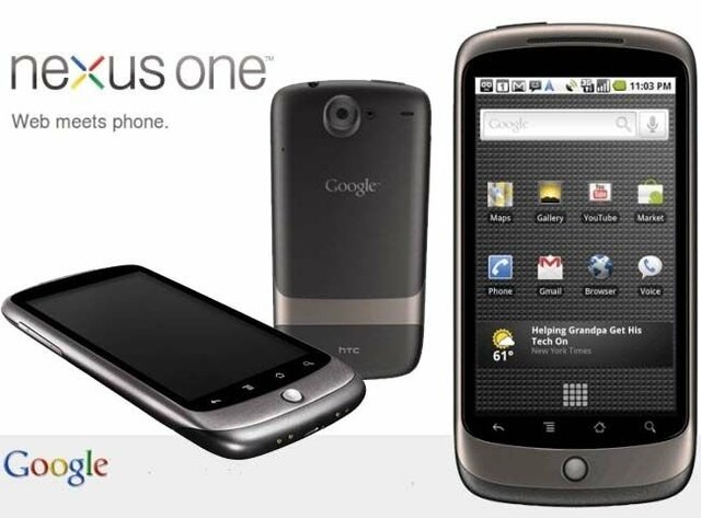 google presenta sus dos primeros telefonos inteligentes el nexus one y nexus s que funcionaban con android