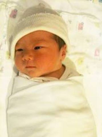 The day my sister was born.