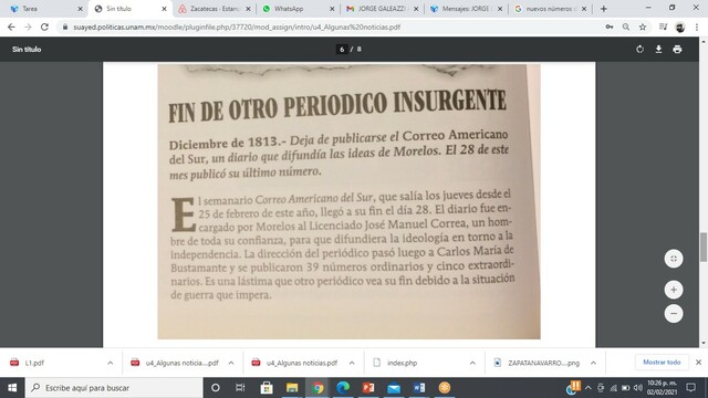 Deja de publicarse el correo Americano del Sur