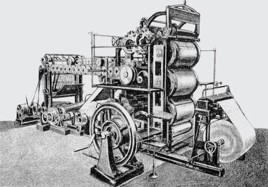 Газета стала печататься на новом паровом цилиндрическом печатном прессе