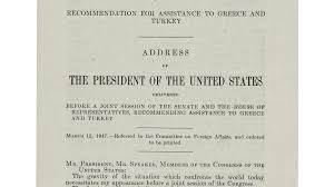 •	Truman Doctrine (1947)