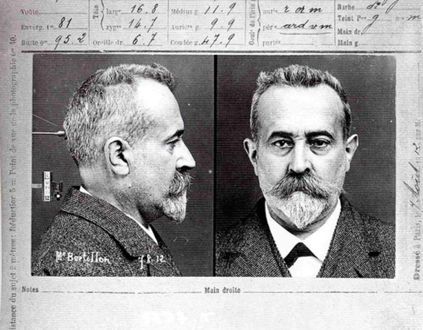 Alphonse Bertillon developed a system to identify people using particular body measurements
