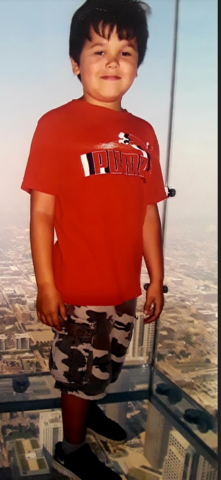 Standing on the glass deck