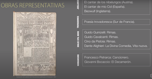 Obras literarias de la edad media