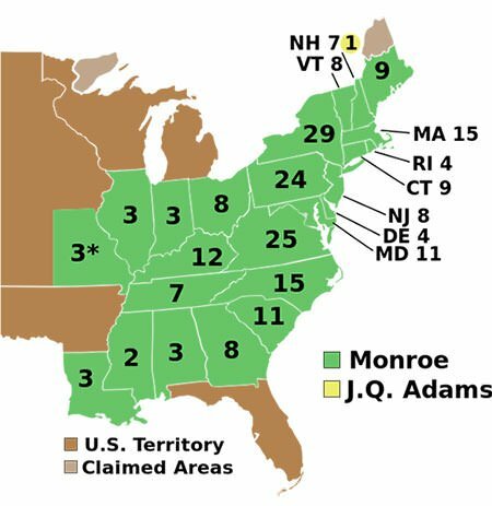 Monroe became the 5th President of the United States
