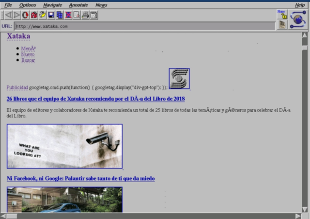 Surge Mosaic 1.0, el primer navegador gráfico.