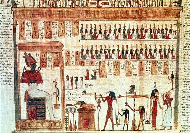The ancient Egyptian Book of the Dead, which contained texts intended to aid the deceased in the afterlife
