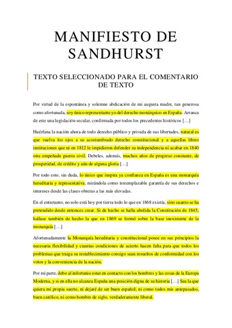 Manifiesto de Sandhurst.