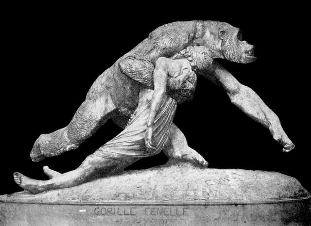 Emmanuel Fremiet. Gorila llevándose una mujer