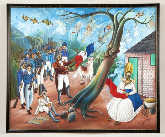 Dessalines creates the flag of Haiti