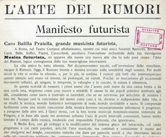 Manifiesto futurista (F T Marinetti)