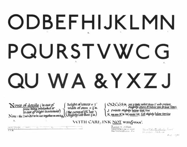 Edward Johnston, underground type