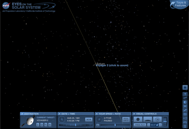 LA VOYAGER 2 ARRIBA A SATURN