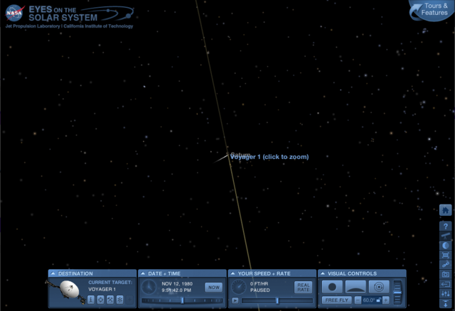 LA VOYAGER 1 ARRIBA A SATURN