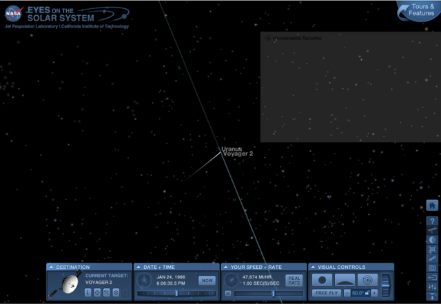 LA VOYAGER 2 PASSA L'ÒRBITA D'URÁ