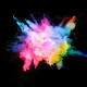 Explosion polvo color abstracto sobre fondo negro 44314 2190